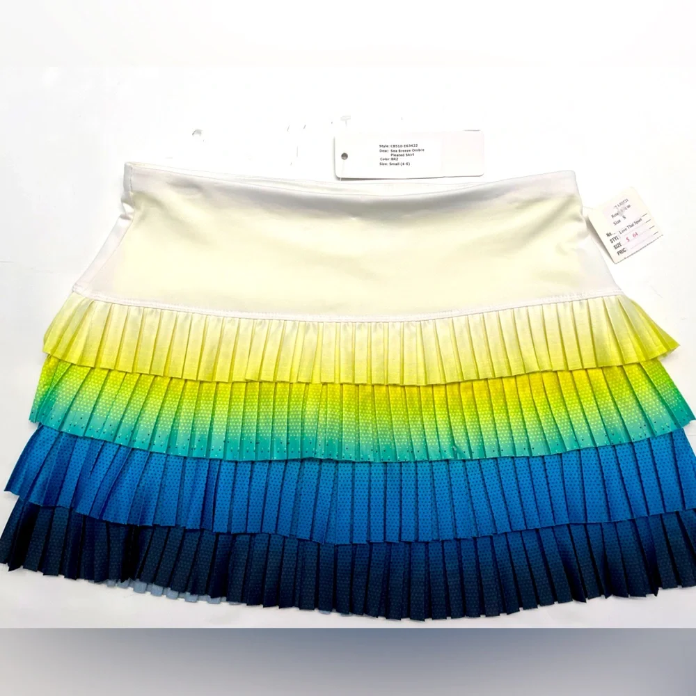 Lucky In Love Pleated Tennis Skirt Skort Shorts Small Multicolor NWT - Picture 1 of 9